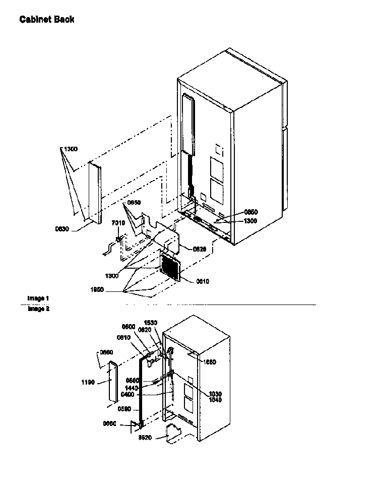 Section 1 Diagram and Parts List for TH25TL-P1303001WL  Amana Refrigerator