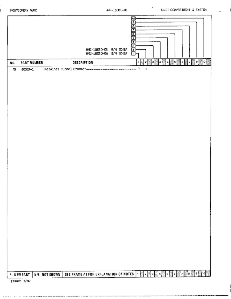 Unit Compartment/system Page 3 Diagram and Parts List for 18080A  Admiral Refrigerator