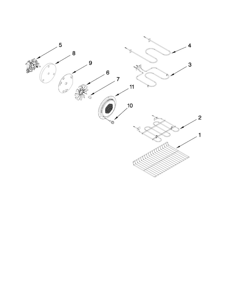 Internal Oven Parts Diagram and Parts List for MET8775XS00  Maytag Range