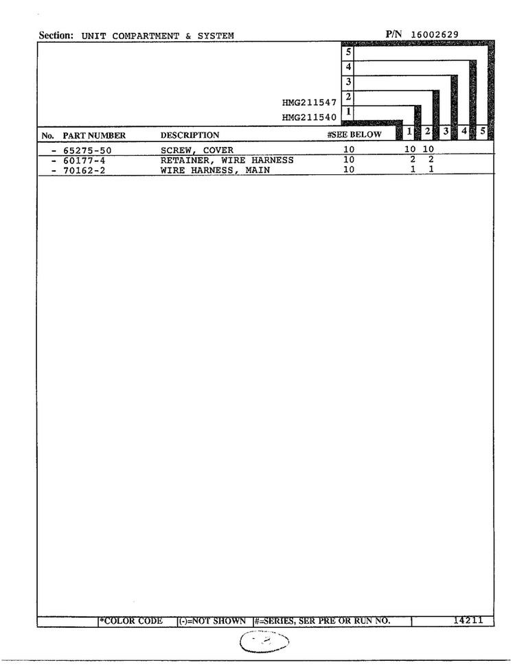 Unit Compartment And System Page 3 Diagram and Parts List for 211540  Admiral Refrigerator