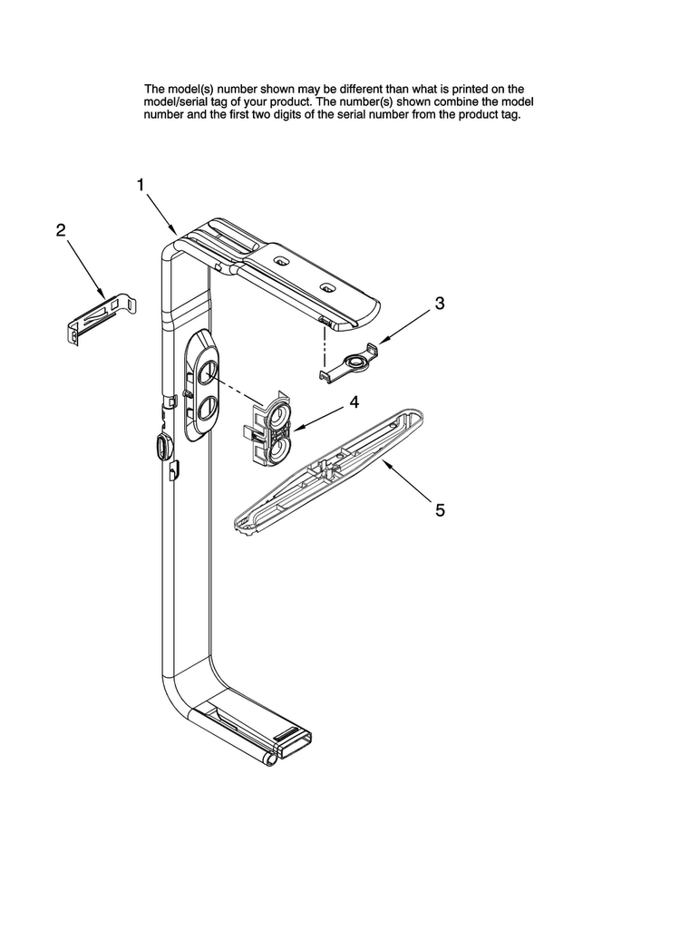 Upper Wash And Rinse Parts, Optional Parts Diagram and Parts List for JDB1080AWB36  Jenn-Air Dishwasher