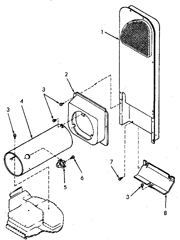 Heater Box Diagram and Parts List for NG6619L53828  Speed Queen Dryer