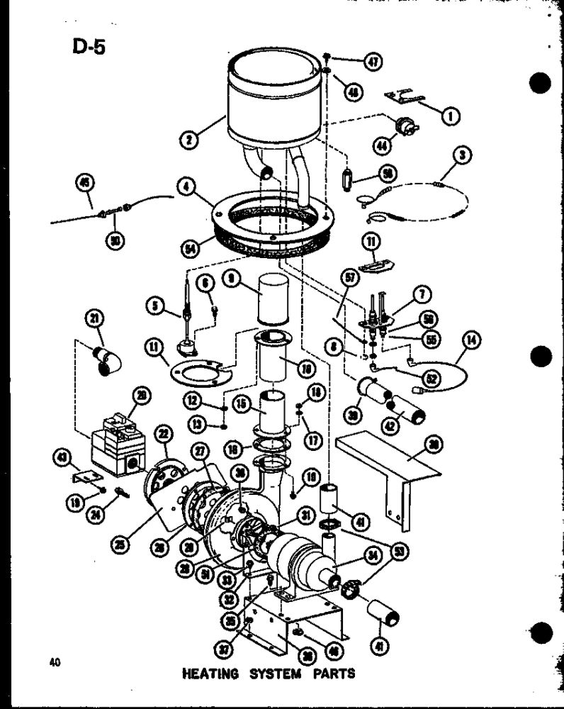 Heating System Parts 3 Diagram and Parts List for EPCG3010-1B P67470-2C Amana Heater