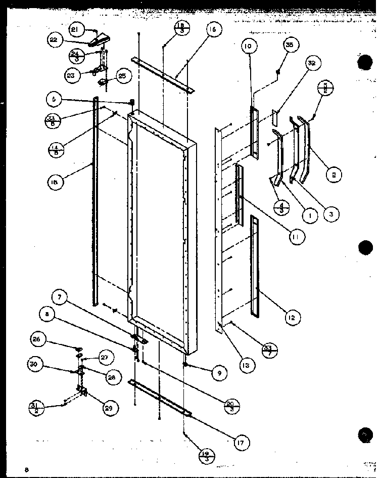 Refrigerator Door Diagram and Parts List for SZD27MPL-P1124303WL  Amana Refrigerator