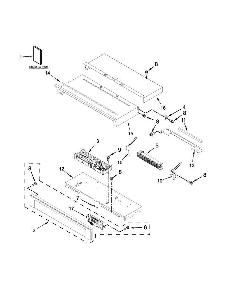 Control Panel Parts Diagram and Parts List for MEW9530DS01  Maytag Wall Oven