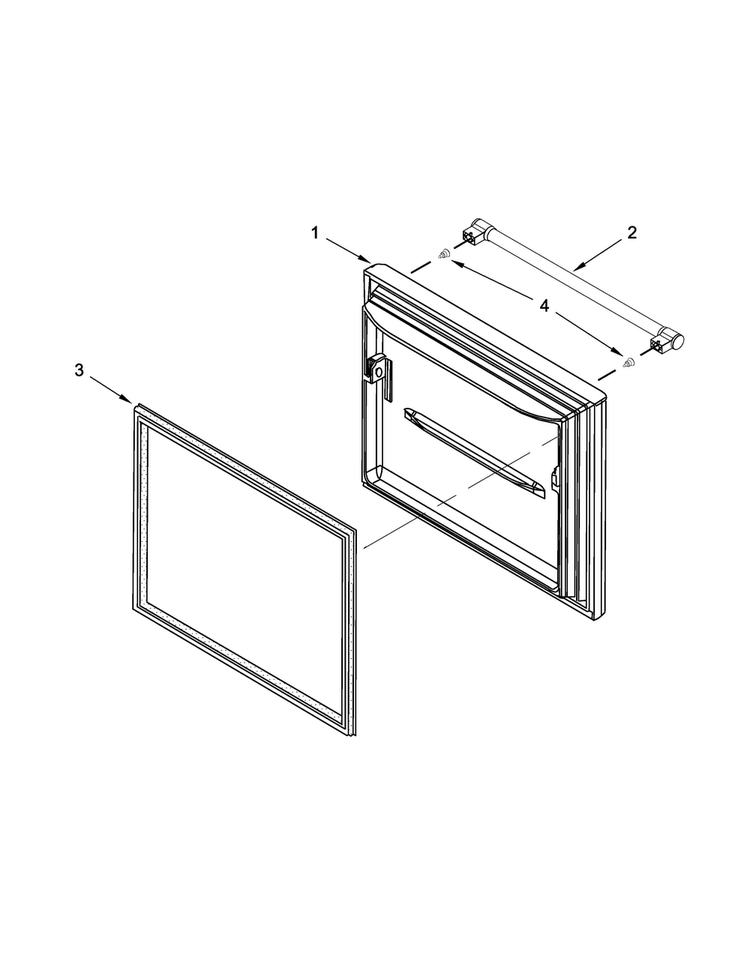 Freezer Door Parts Diagram and Parts List for MBF1958DEE00  Maytag Refrigerator