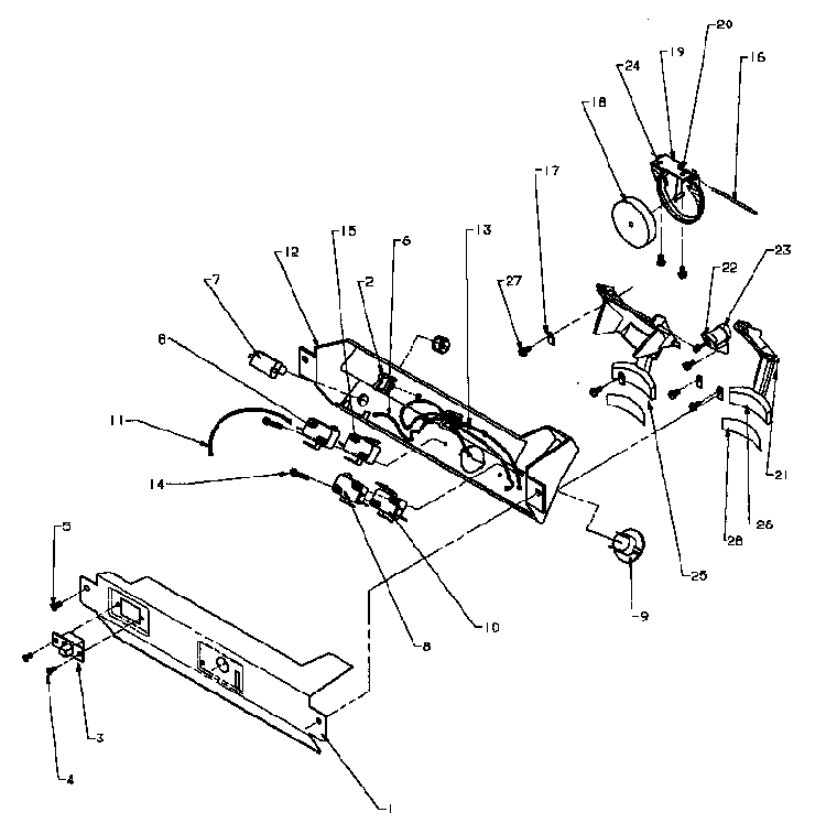 Ice And Water Dispenser Diagram and Parts List for SQD25N2L-P1181317WL  Amana Refrigerator