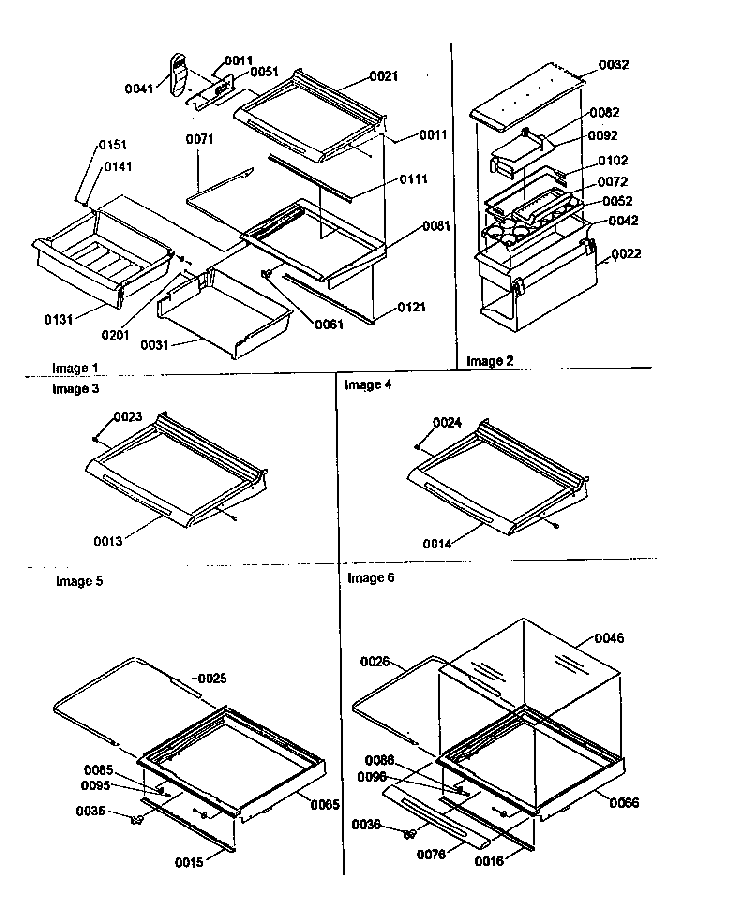 Deli/shelf/crisper/accessories Diagram and Parts List for SRD27SE-P1190329WE  Amana Refrigerator