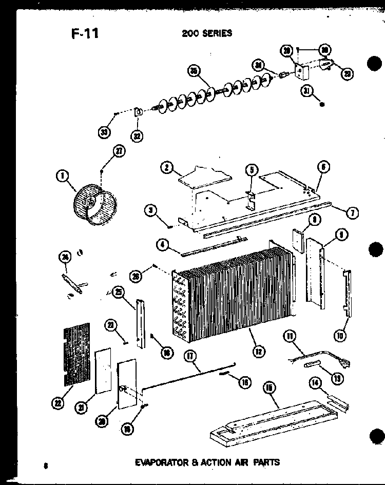 Section 7 Diagram and Parts List for ES216D-3MS P55417-61R Amana Air Conditioner