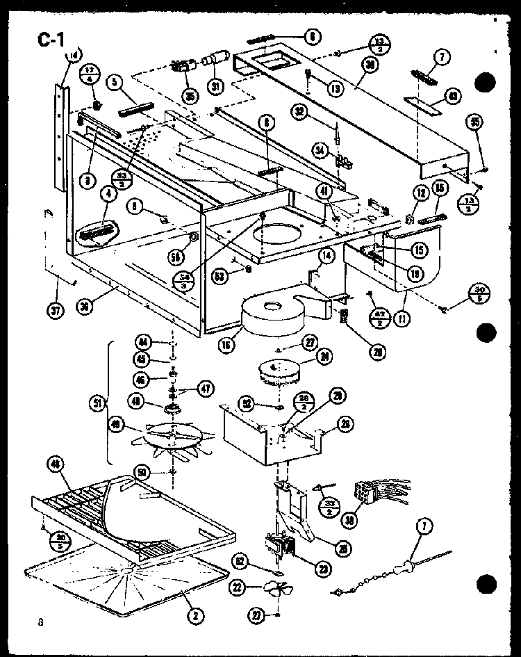 Section 2 Diagram and Parts List for MVH-900 P75409-3M Amana Microwave