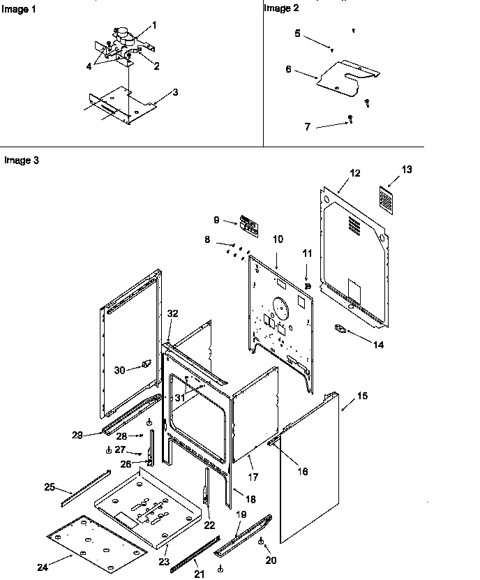 Cabinet Diagram and Parts List for ARHC8700WW-P114267  Amana Range