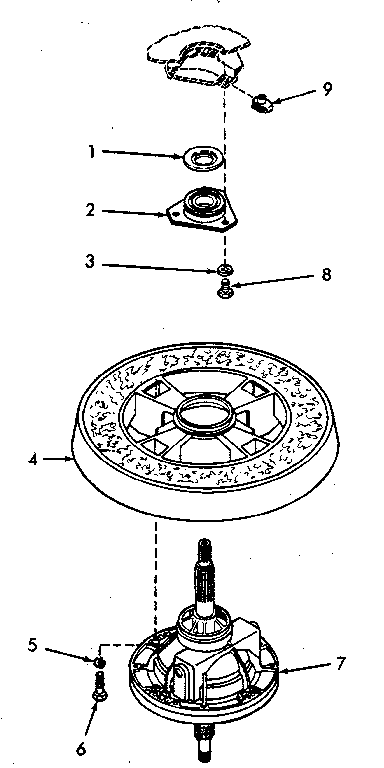 Transmission Assembly And Balance Ring Diagram and Parts List for NA8631W33921  Speed Queen Washer
