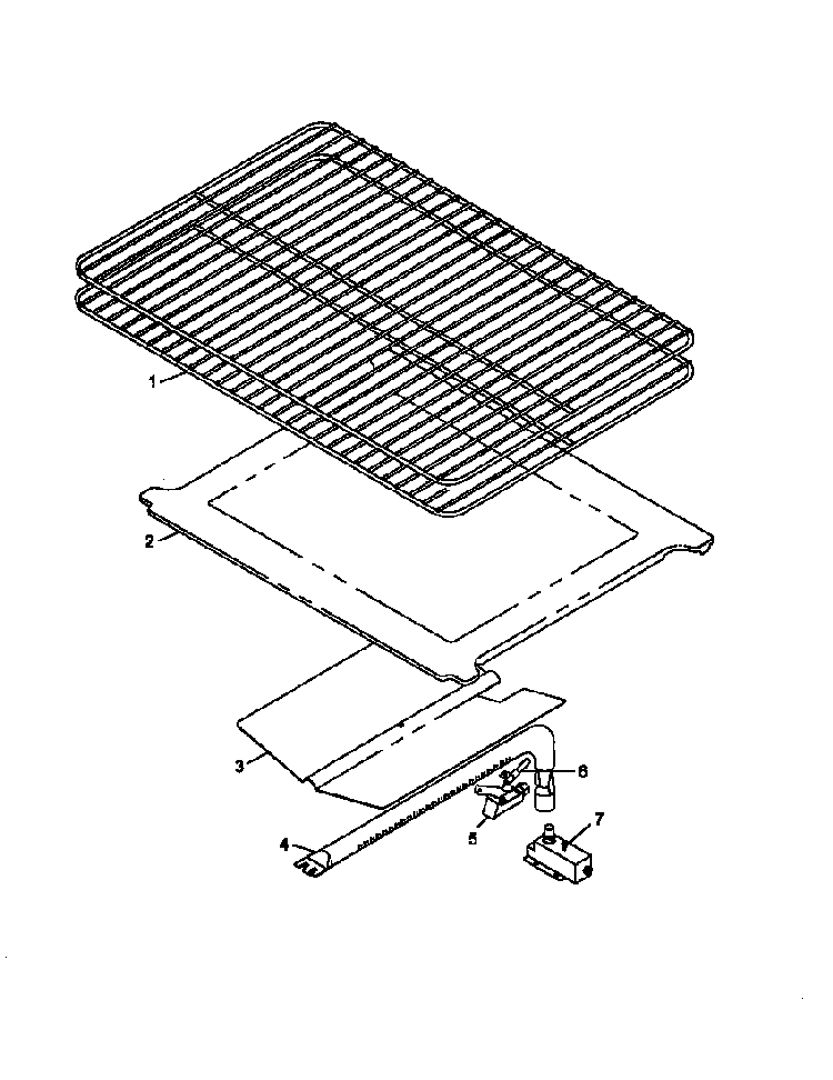 Oven Components Diagram and Parts List for SNK26AA0 P1142988NW Amana Range
