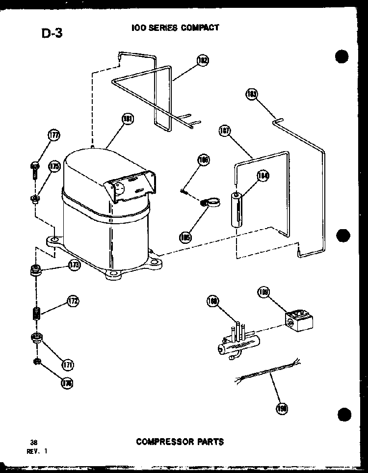 Compressor Diagram and Parts List for 11-5J P54336-67R Amana Air Conditioner