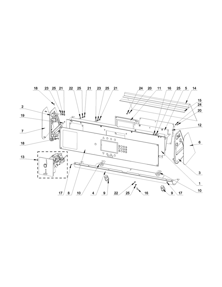 Control Panel Parts Diagram and Parts List for MXS20PDATS  Maytag Washer