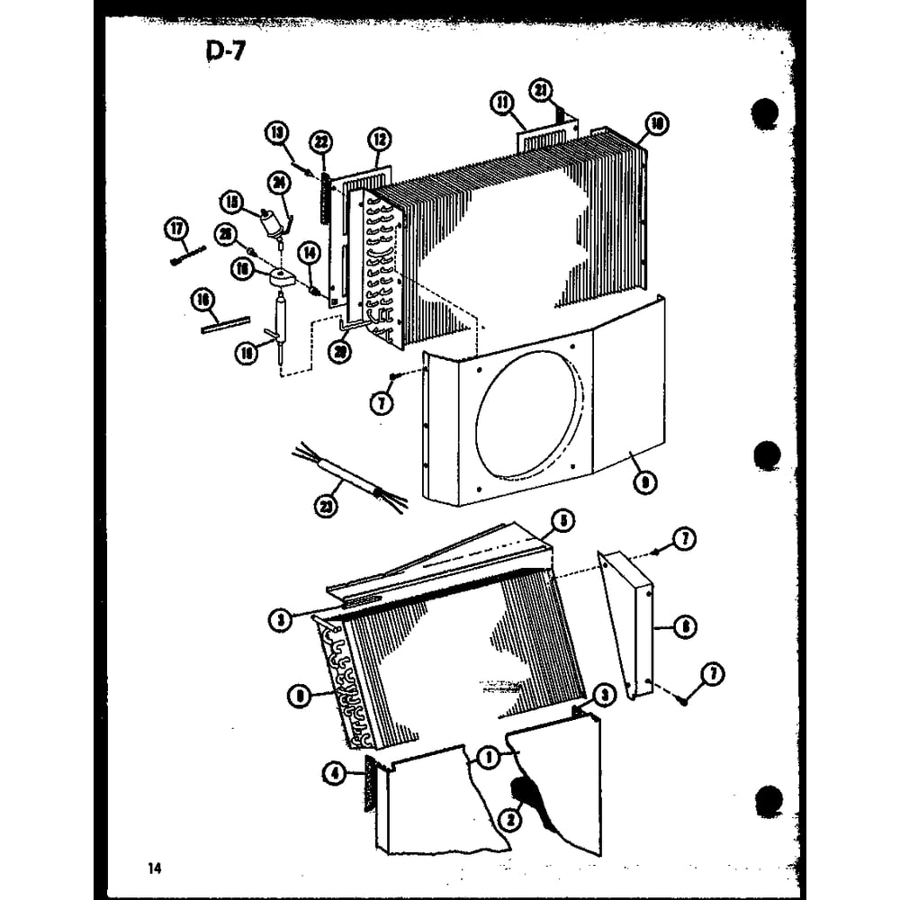 Diagram 15 Diagram and Parts List for 912-3E50A P68412-6R Amana Air Conditioner