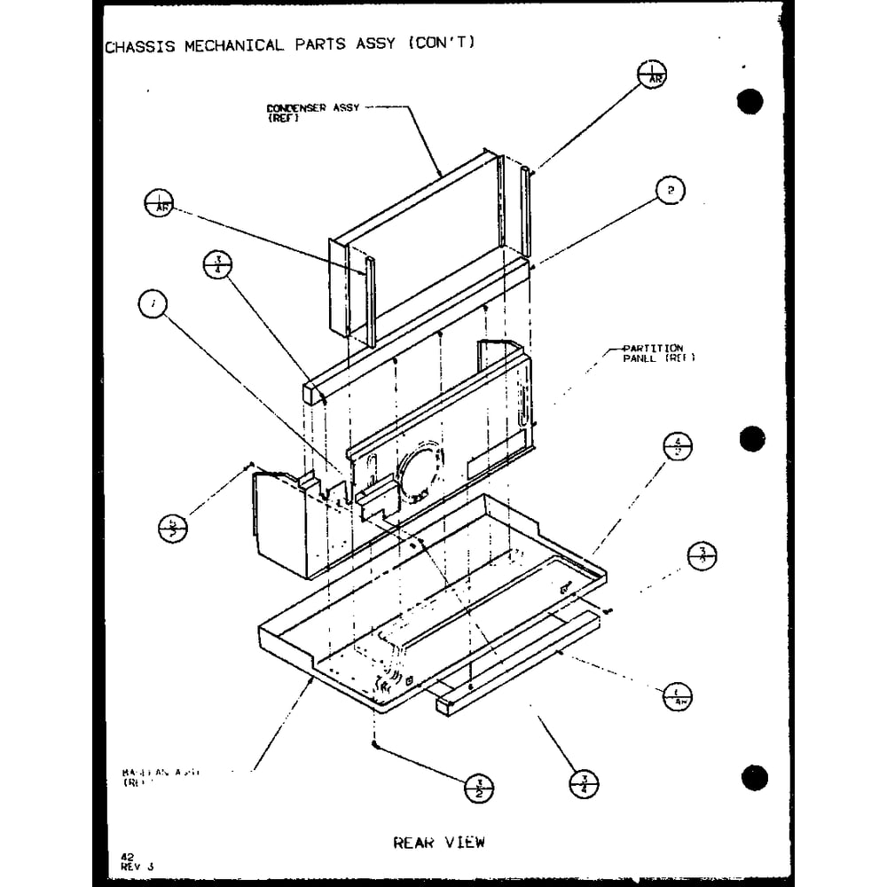 Chassis Mechanical Parts Assy 6 Diagram and Parts List for PTH12400ER P9872129R Amana Air Conditioner