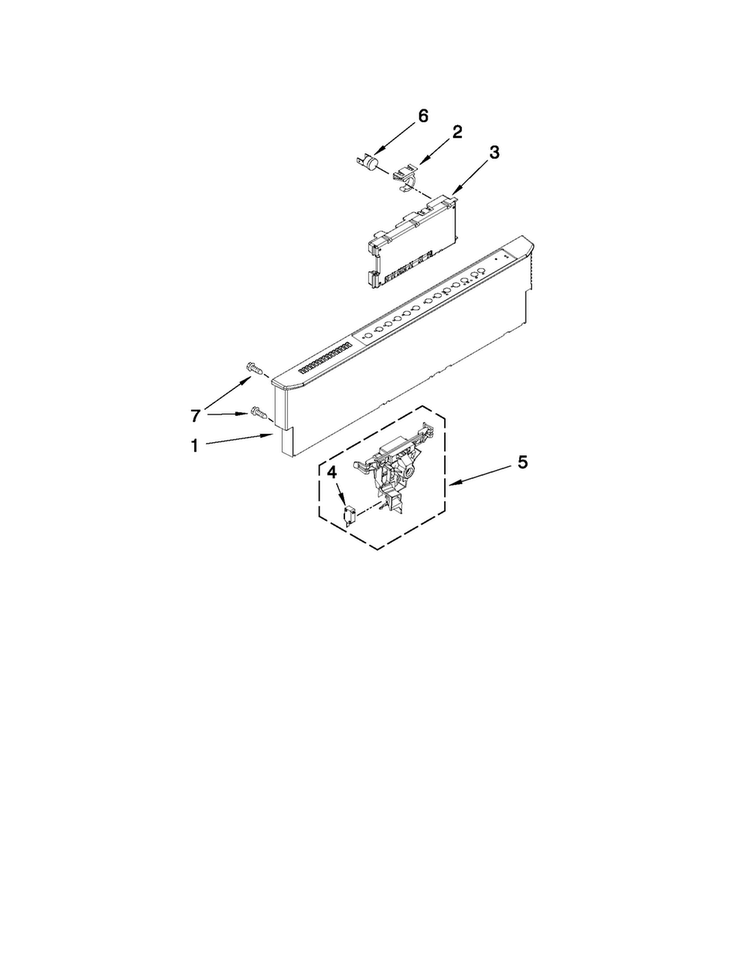 Control Panel Parts Diagram and Parts List for MDB8959AWW0  Maytag Dishwasher