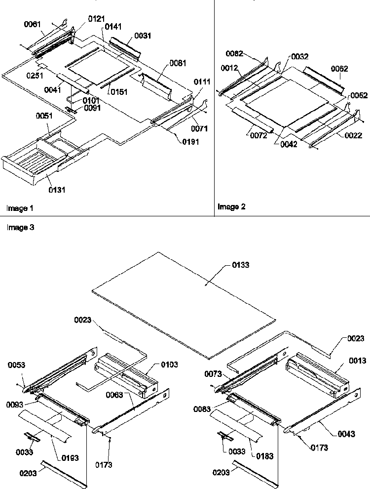 Shelving Assemblies Diagram and Parts List for TX19V2E-P1315801WE  Amana Refrigerator
