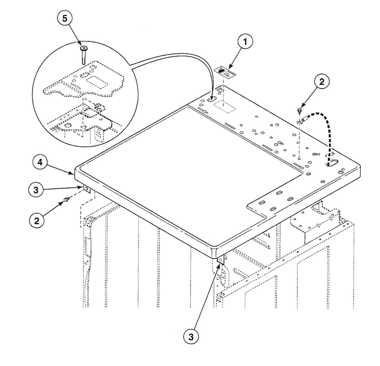 Cabinet Top Diagram and Parts List for SDGY09QF  Speed Queen Dryer