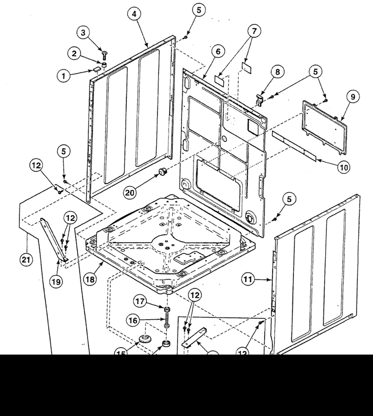 Cabinet Assy Diagram and Parts List for SWFF71WN  Speed Queen Washer