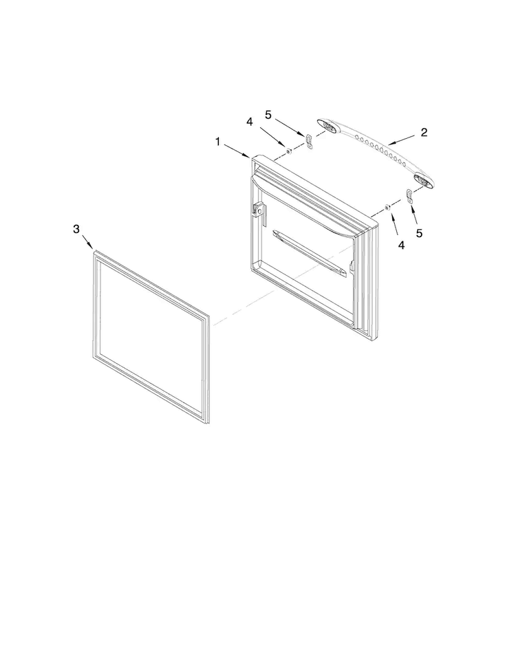 Freezer Door Parts Diagram and Parts List for MBF2258XEQ0  Maytag Refrigerator