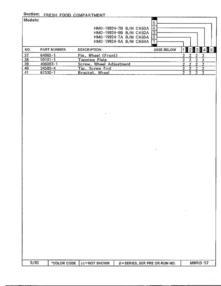 Fresh Food Company Page 3 Diagram and Parts List for 19924-0A  Admiral Refrigerator