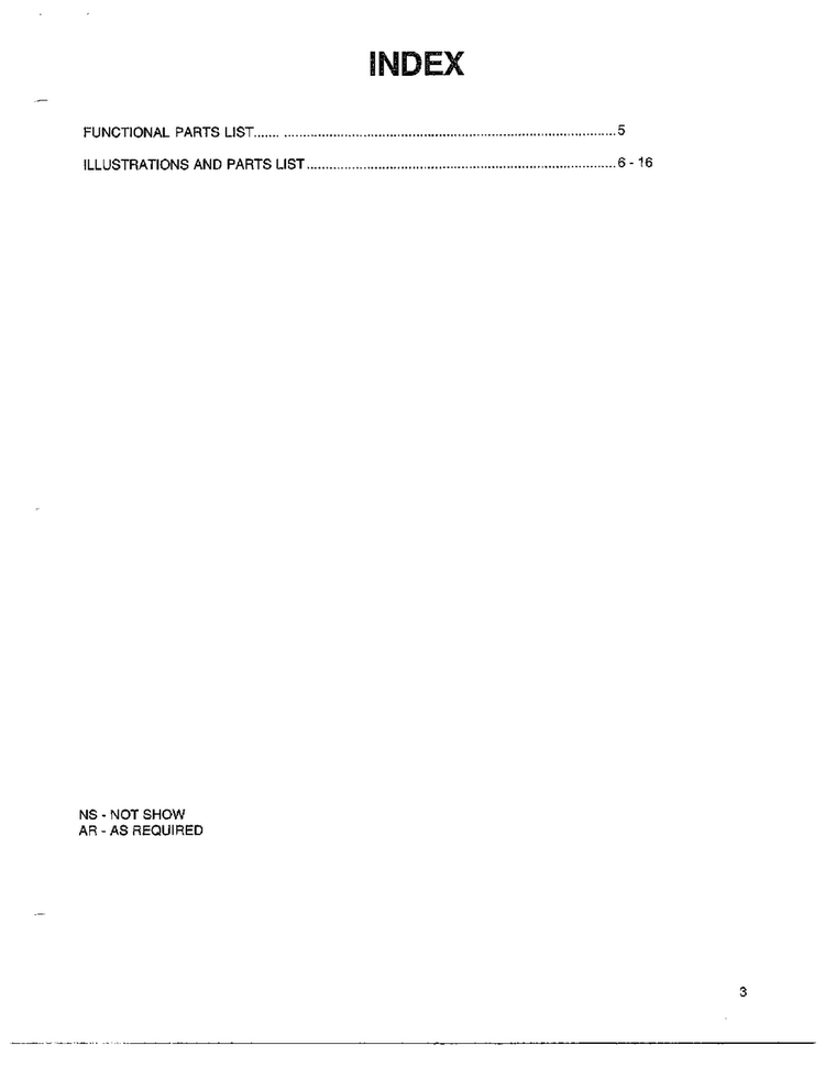 Index Diagram and Parts List for 5792  Amana Air Conditioner
