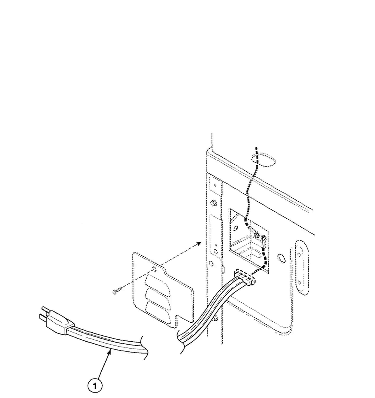 Power Cord Diagram and Parts List for FEU17AWF1702  Speed Queen Dryer