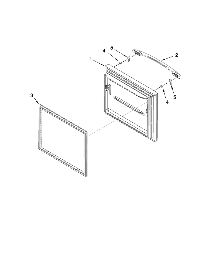 Freezer Door Parts Diagram and Parts List for MBL2258XES0  Maytag Refrigerator