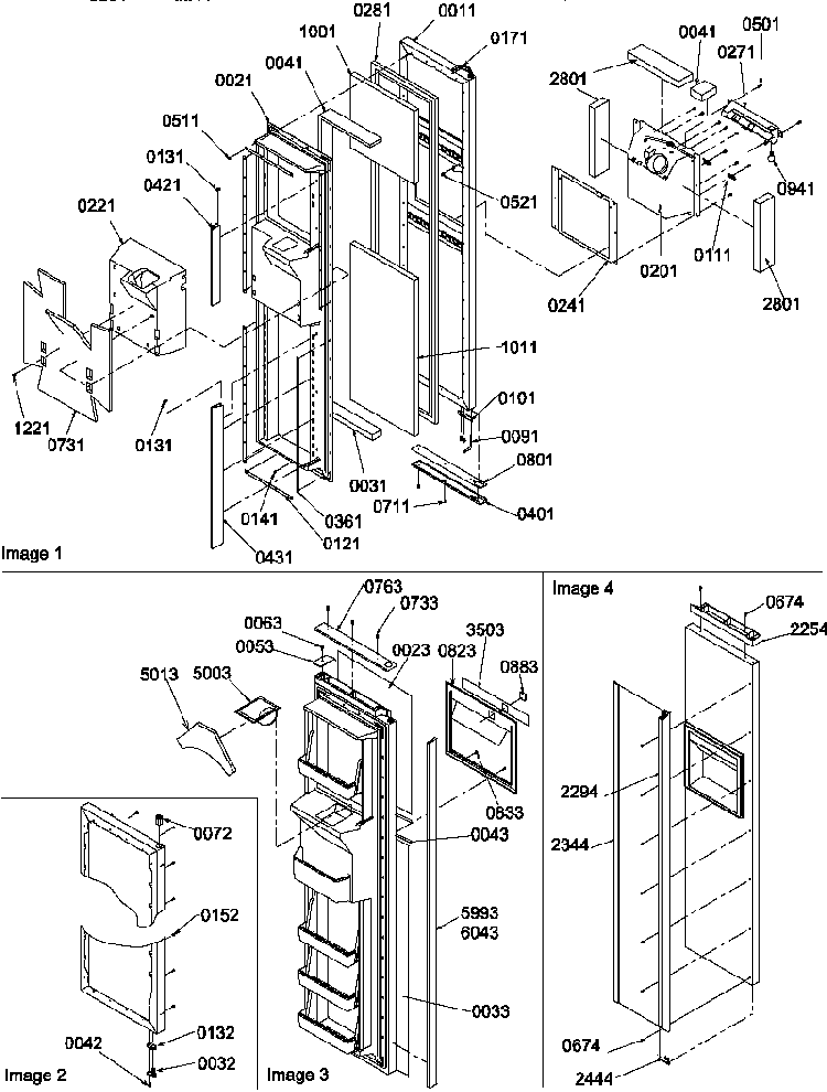 Freezer Door Diagram and Parts List for SBDE20S4SW-P1190906WW  Amana Refrigerator