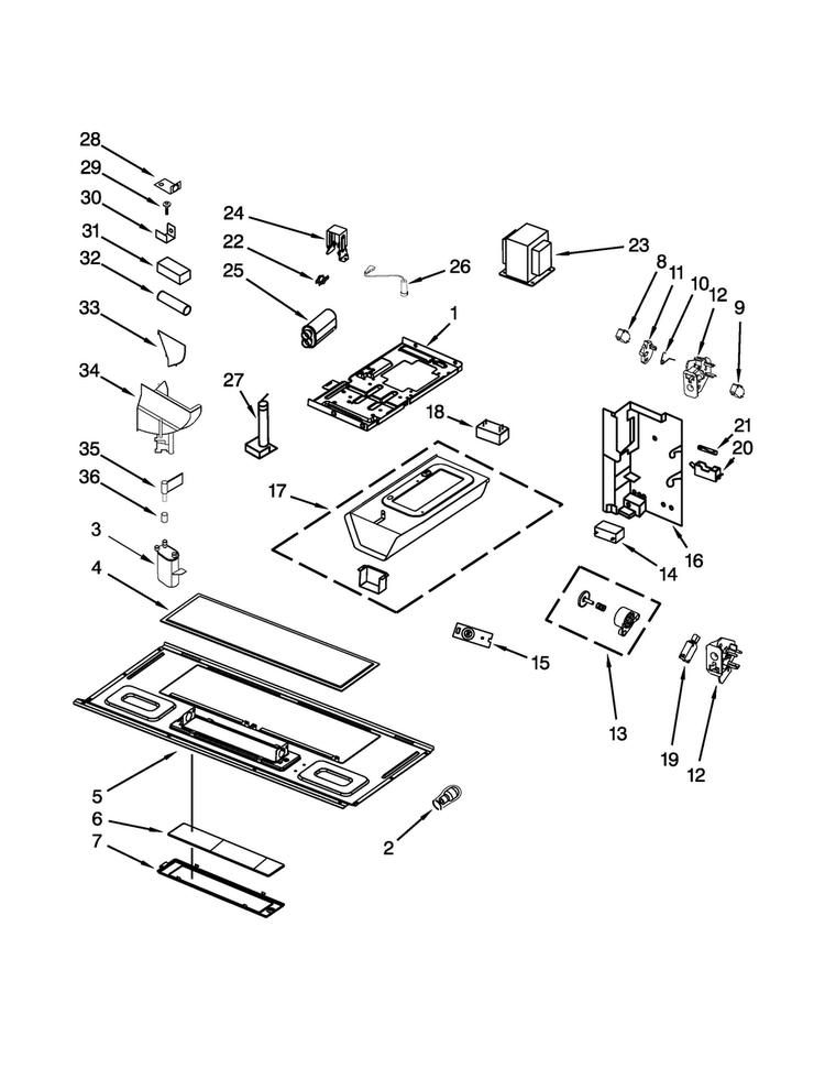 Interior And Ventilation Parts Diagram and Parts List for JMV9186WP2  Jenn-Air Microwave