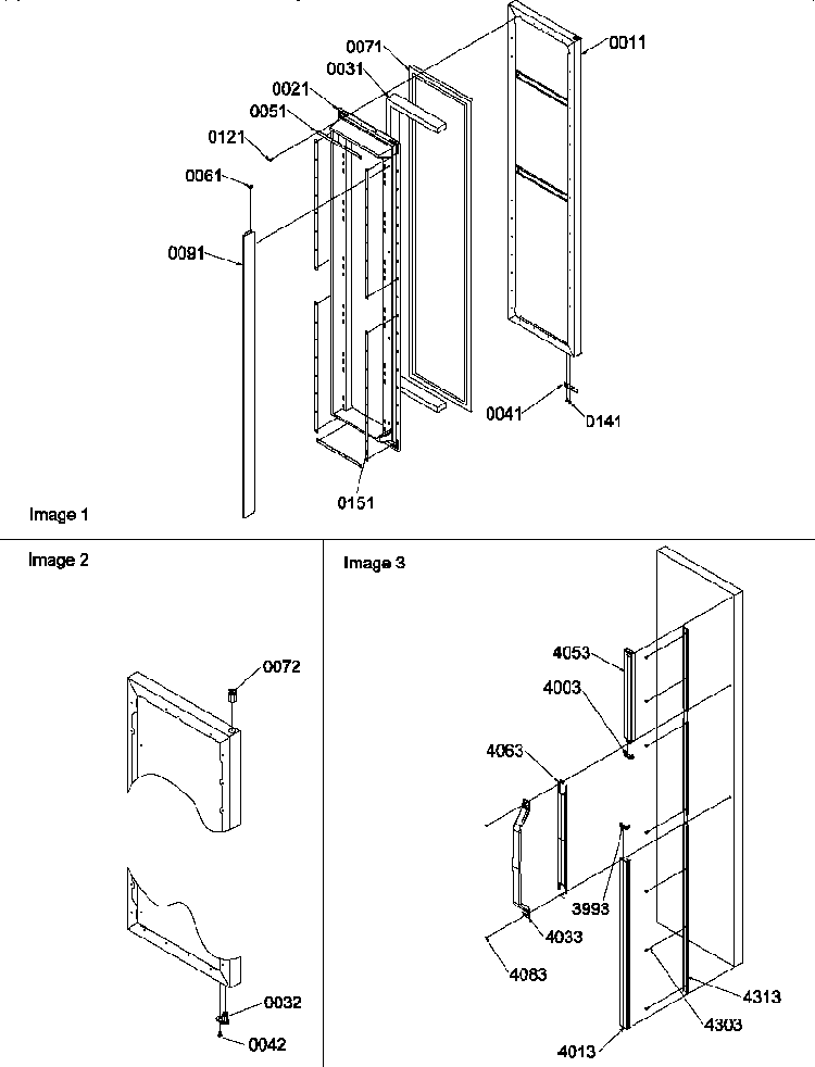Freezer Door Diagram and Parts List for SR20TW-P1190102WW  Amana Refrigerator