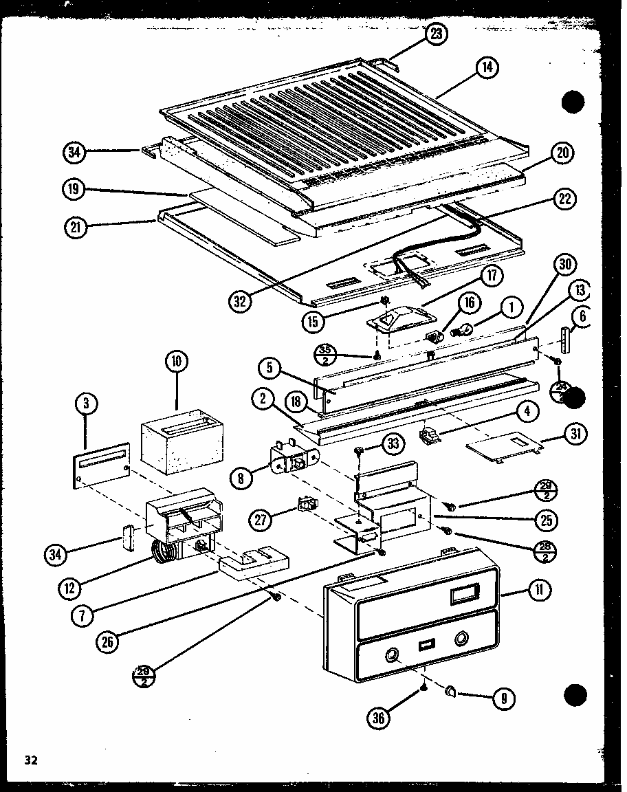 Section 25 Diagram and Parts List for TX18N-P1106212W  Amana Refrigerator