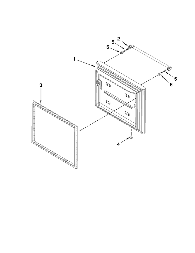 Freezer Door Parts Diagram and Parts List for JFC2290VEP4  Jenn-Air Refrigerator