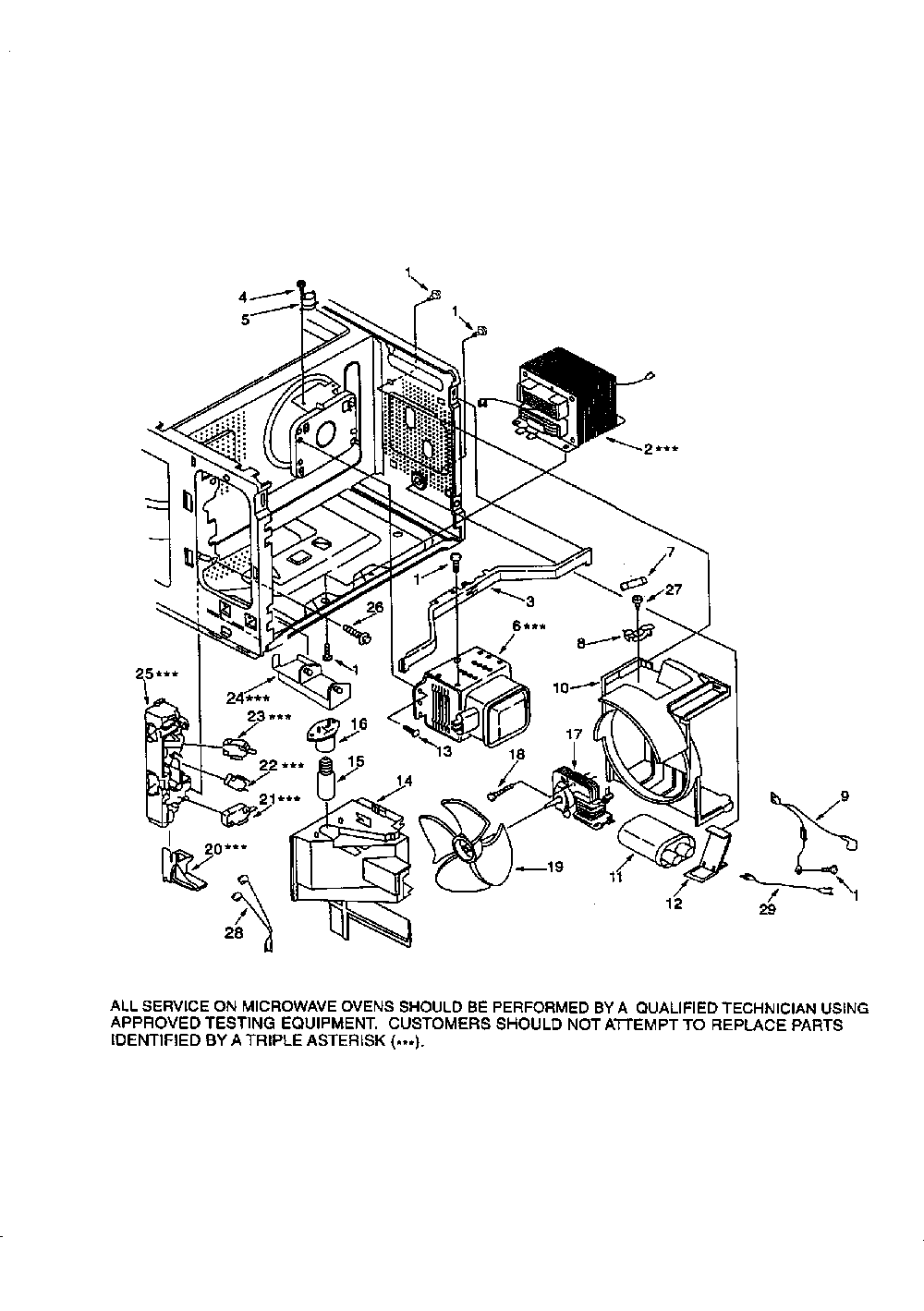 Switches And Microwave Diagram and Parts List for 56569399990  Kenmore Microwave