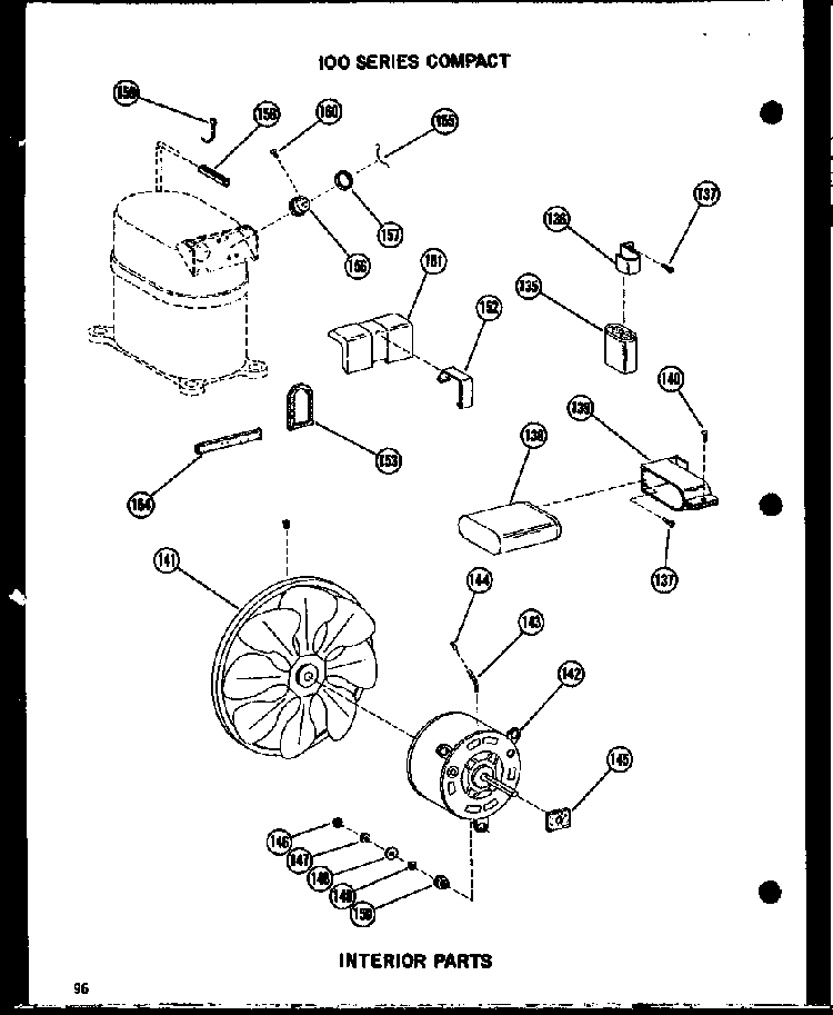Interior Parts Diagram and Parts List for 10-2NM P54974-2R Amana Air Conditioner