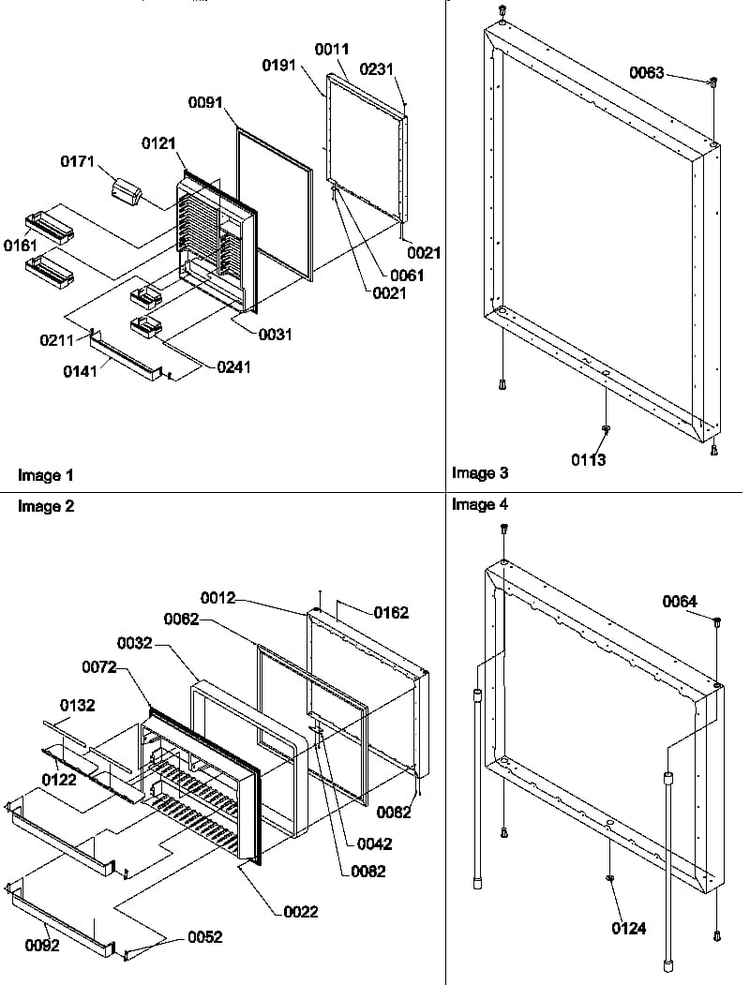 Door Assemblies Diagram and Parts List for BM20TBL-P1305801WL  Amana Refrigerator