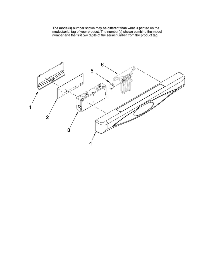Control Panel Parts Diagram and Parts List for MDB6701AWQ3  Maytag Dishwasher