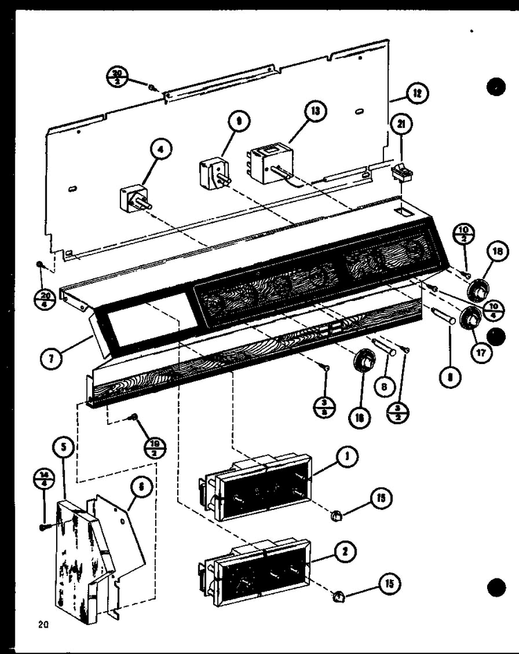 Section 1 Diagram and Parts List for ARR-412 P85312-12S Amana Range