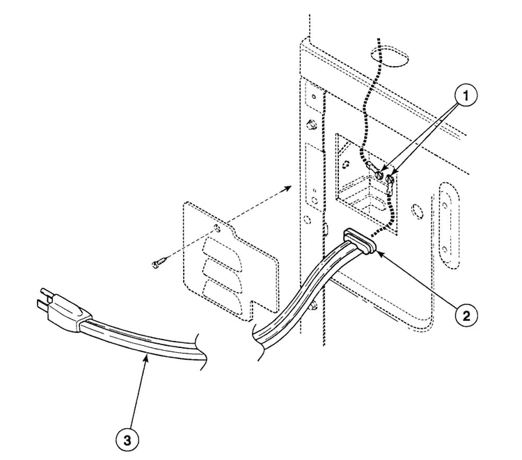 Power Cord Diagram and Parts List for SDG109WF  Speed Queen Dryer