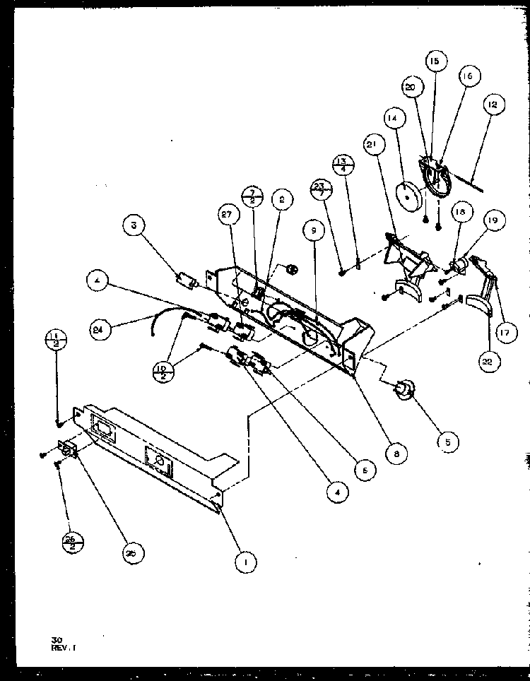 Ice And Water Cavity Diagram and Parts List for SQD25MB3W-P1153404WW  Amana Refrigerator