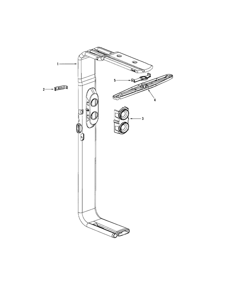 Water Distribution Diagram and Parts List for MDBH965AWW1  Maytag Dishwasher
