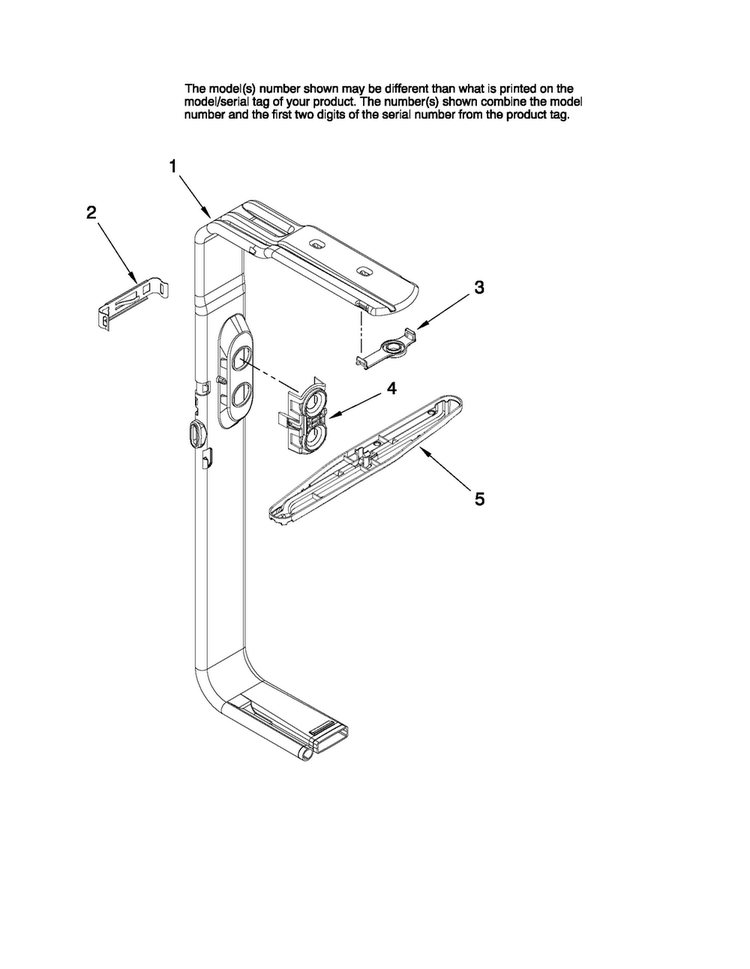 Upper Wash And Rinse Parts Diagram and Parts List for JDB2150AWP1  Jenn-Air Dishwasher