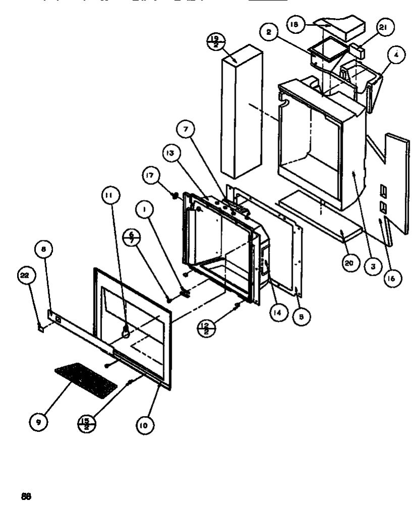 Ice And Water Cavity 1 Diagram and Parts List for SBDT520M-P1164101W  Amana Refrigerator