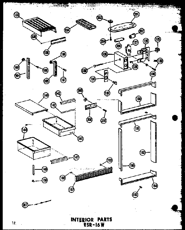 Section 11 Diagram and Parts List for ESRF-16W-AG-P60303-5WG  Amana Refrigerator