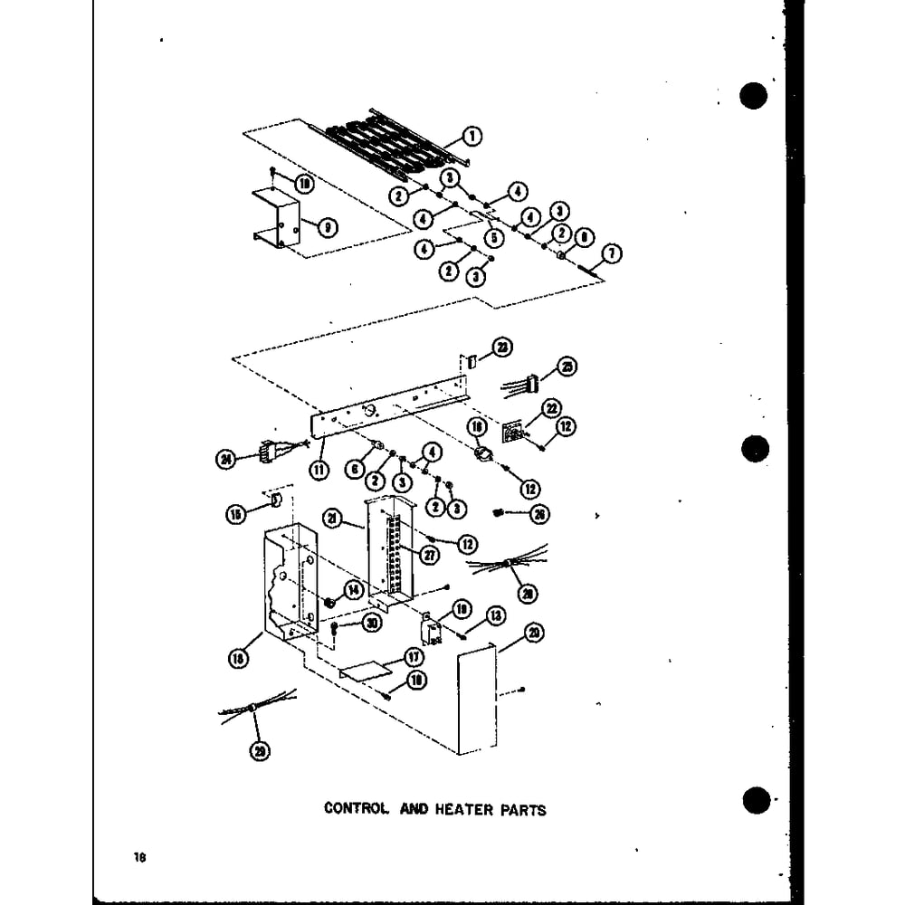 Control And Heater Parts 2 Diagram and Parts List for EBAH,BAH24 P55895-2 Amana Air Conditioner
