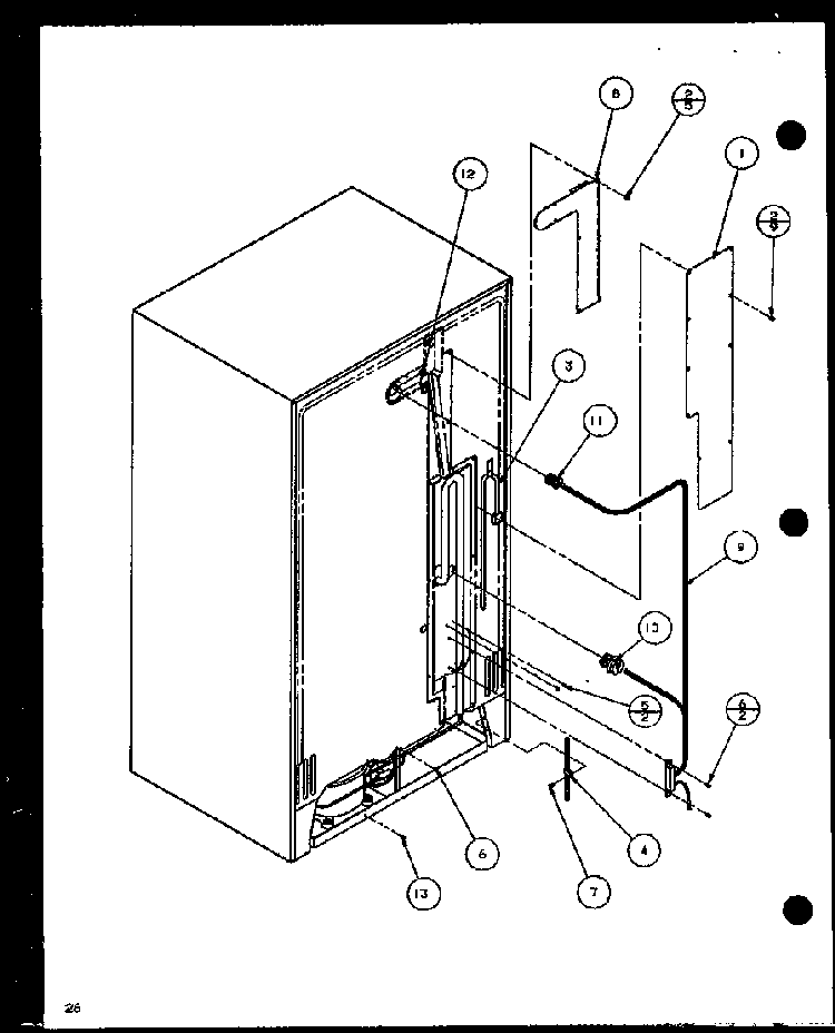 Section 9 Diagram and Parts List for SL22JB-P1116006W  Amana Refrigerator