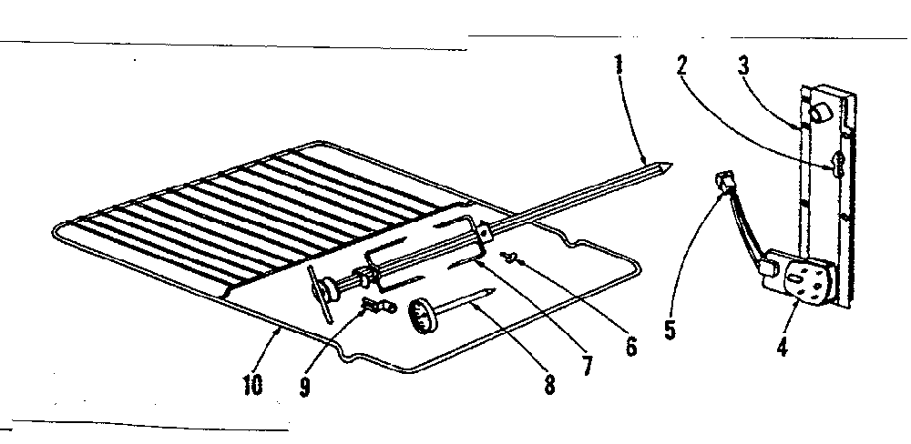 Rotisserie - Model 101.9926400 Diagram and Parts List for 1019026400  Kenmore Range