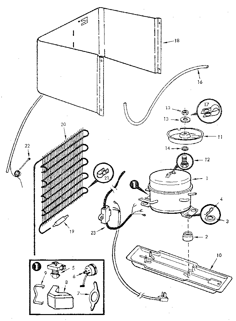 Unit Compartment & System Diagram and Parts List for WCG-H9B M87-S-002 Jenn-Air Wine and Beverage Cooler